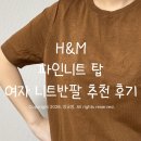 슬림파인 | 여자 여름 니트 반팔 추천 H&M 에이치엔엠 파인니트 탑 후기