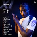 토트넘 선발라인업 (VS 웨스트햄) 이미지