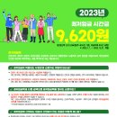 2023년 최저임금 9,620원(시급). 1월1일부터 적용 이미지