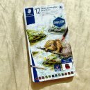 수채화(초급) | 스테들러 틴트 수채 색연필 12색 발색표 및 사용후기