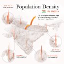 3D 지도에 시각화된 인도의 인구 밀도를 확인하세요 이미지