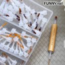 솔대 | 최신 네일폴리쉬 내장솔대 60pcs 믹스형 플랫형 라이너 세필붓 교체형 네일브러쉬 1개 폴리쉬 내장솔대...