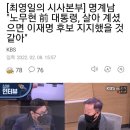 [최영일의 시사본부] 명계남 "노무현 前 대통령, 살아 계셨으면 이재명 후보 지지했을 것 같아" 이미지