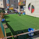 넓은마당어린이집 | 천안 어린이집 마당 지네이처 조경용 인조잔디 시공 후기, 시공 과정