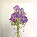 아름다운 꽃 그림 보타니컬아트 이미지