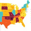 미국의 각 주 낙태법 현황 지도입니다. 이미지