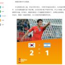 [CN] 중국신문 : "U20 월드컵, 한국이 뜻밖에 아르헨티나를 꺾다!" - 중국반응 이미지