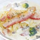 베이컨 크림파스타 만들기 크림파스타 소스 만들기 이미지