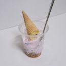 메가엠지씨커피 경산삼풍점 | 메가커피 로꾸거 딸기 젤라또 콘케이크 먹어본 후기