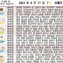 2023년 8월 17일 운세 및 세상 소식 이미지