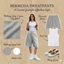 트렌드믹스 | Day 88. 핀터레스트 코디: 세상에서 제일 편한 트렌드, '와이드 버뮤다 스웻팬츠' 믹스매치