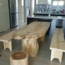 소나무 우드슬랩 테이블 / 원목 테이블 완성품 사진 3 이미지