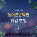 도솔민박 | [24년 1월 5주차] 농어촌민박업 허가 현황