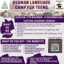 German Language Camp this November in Augsburg, Germany! 이미지