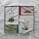 야생화 자수 이미지