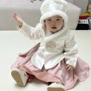 [포크칩스 아기한복] 깔끔하고 예쁜 여자아기 설 한복 후기🤍💗