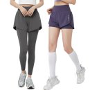 요가(A반) | 여성 반바지레깅스 운동 런닝 요가 필라테스 투인원 일체형 9부 쫄바지 솔직 후기