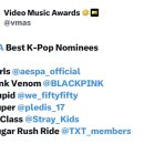 미국 MTV VMA '베스트 K-pop' 노미네이트 이미지