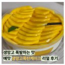 주식회사 리얼건 | 카톡 선물하기 디저트 추천 예맛 생망고폭탄케이크 리얼 후기