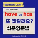 SHE&HE우리 | 기초영문법 have, has 뜻과 차이 한 번에 정리, 두더지쌤 쉬운영문법 1분컷영문법