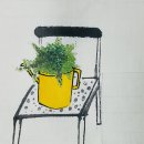 수묵일러스트와 캘리그라피 이미지