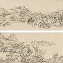 중국 서화 미술품 장흠 张恂 [명말 청초]은 요사겸을 위하여 계산행려도권을 그렸다. 이미지