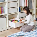 실전 꿀팁 정리수납 | 장난감 지옥 탈출! 한샘 샘키즈 높은 수납장 1305 화이트 사용후기 (수납 꿀팁)