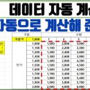 엑셀 데이터표 자동 계산 기능 이미지