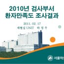 2010년 검사부서 환자만족도 조사결과 이미지