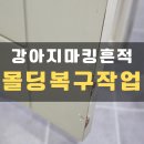 강아지 방문 물어뜯음 몰딩 손상 복구_천안