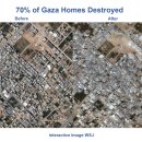 가자지구 주택 70% 파괴, 놀라운 전후 이미지 이미지