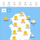 6월 1일 토요일 날씨 이미지