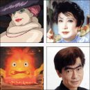 하울의 움직이는 성 성우들의 얼굴과 소개 이미지