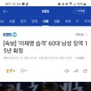 [속보] ‘이재명 습격’ 60대 남성 징역 15년 확정 이미지