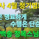 백송사 4월 정기법회(1) 교학은 명료하게 수행은 단순하게 이미지