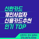 신한카드 개인 사업자카드 전용 추천 비교 발급 사용 후기
