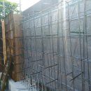 철근콘크리트 옹벽,문양거푸집 설치,준비 이미지