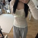 크로스탑 | 쓰리타임즈 Cross pearl top ivory 크로스 펄 탑 아이보리 후기 ♡