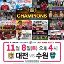 대전시티즌 홈경기 (11.8.토. 오후4시. 한밭종합운동장) 대전 vs 수원 이미지