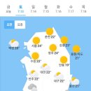 오늘의 날씨🌞☔️☃️, 2024년 7월 13일 토요일 이미지