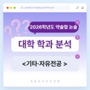 🔎2026 약술형 논술 대학 학과 분석 – 기타·자유전공 관련 학과 이미지