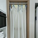 솔세탁실 | 다이소 신상 추천템 | 시어서커 중창 커튼으로 세탁실 가리기 (핀터레스트 오늘의집 감성)
