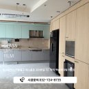 세븐일레븐인천엑슬루타워점 | 엑슬루타워아파트 주방 리모델링｜민트 포인트 우드 조합 인테리어필름
