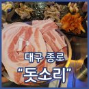 대구종로고기집 돗소리 꽃냉삼 도래창 존맛탱