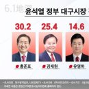 [대구광역일보] 대구시장 적합도 홍준표 30.2% 김재원 25.4% 유영하 14.6% 이미지