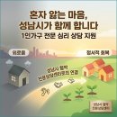 성남시 1인가구 힐링스페이스 | 성남시 1인가구, 혼자 앓던 마음의 짐 이제 내려놓으세요… 심리·정서 상담 지원