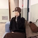 데일리브라운 | 남녀공용볼캡 루 RUU 시그니처 볼캡 브라운, 데일리룩 OOTD 착용 후기