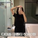키베이직 - 강남구 도산대로55길 37 | 다이소 베이직하우스 크롭 반팔티 5000원 후기｜키 155 착용핏 (비침 없음)