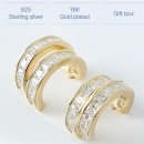 더블링 | 1.5배 더 예뻐지는 이어링의 비밀 법정 정은 실버92518K 도금 더블링 큐빅 귀걸이 후기