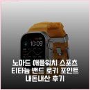 애플스포츠 | 노마드 애플워치 스포츠 티타늄 밴드 로키 포인트 내돈내산 후기